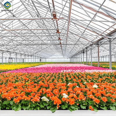 Good price Glass Film Polycarbonate Greenhouse Flower Greenhouse With Intelligent Systems online